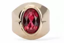 Ring vintage šperky Ruby originálny vintage 14k produkt s ružovým zlatom VRC296R